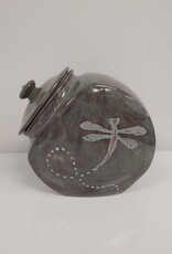 Clayworks & Candles Dragonfly Slant Canister - D163