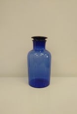 Vintage Cobalt Blue Apothecary Jar w/glass stopper