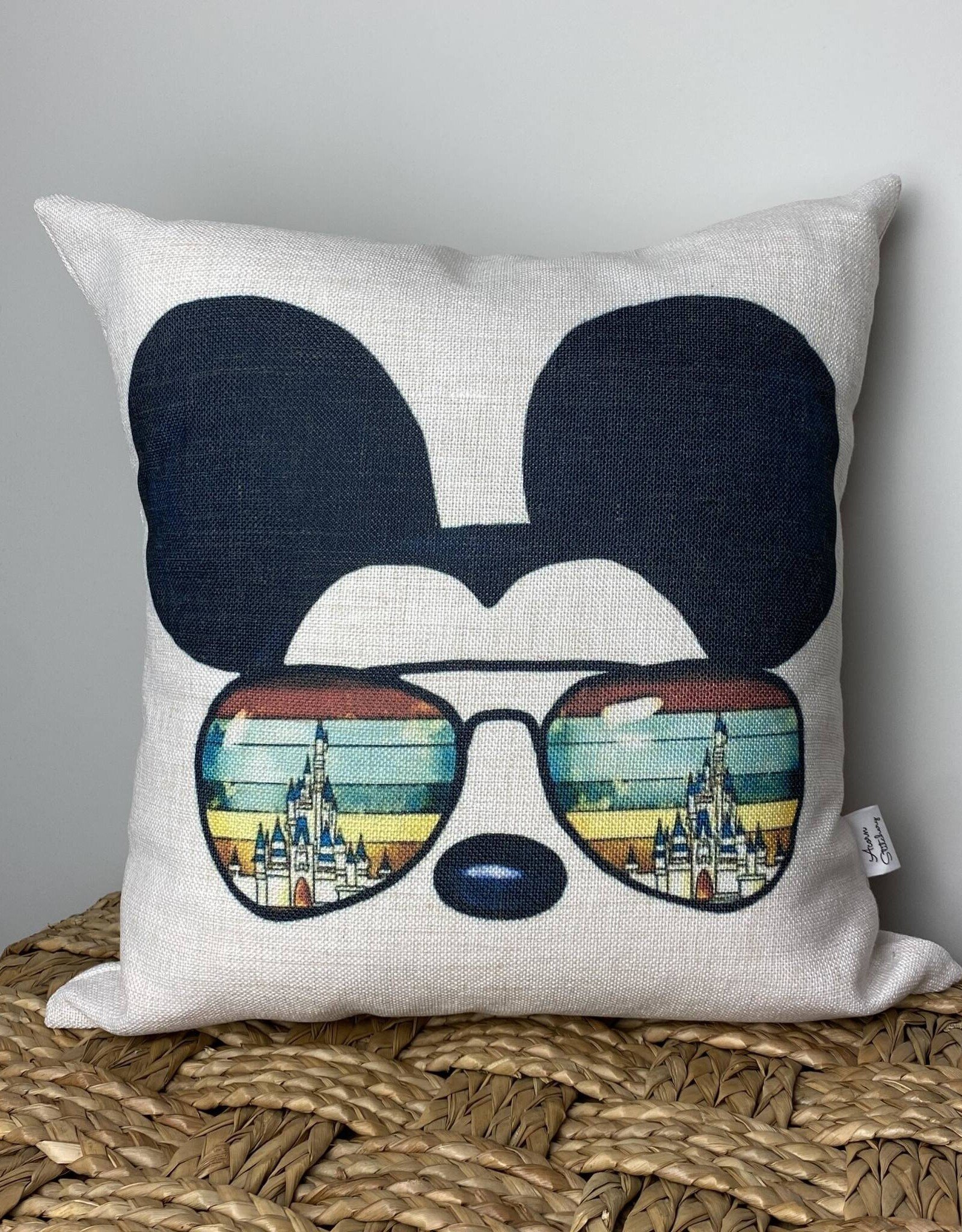 Mickey with Glasses Pillow