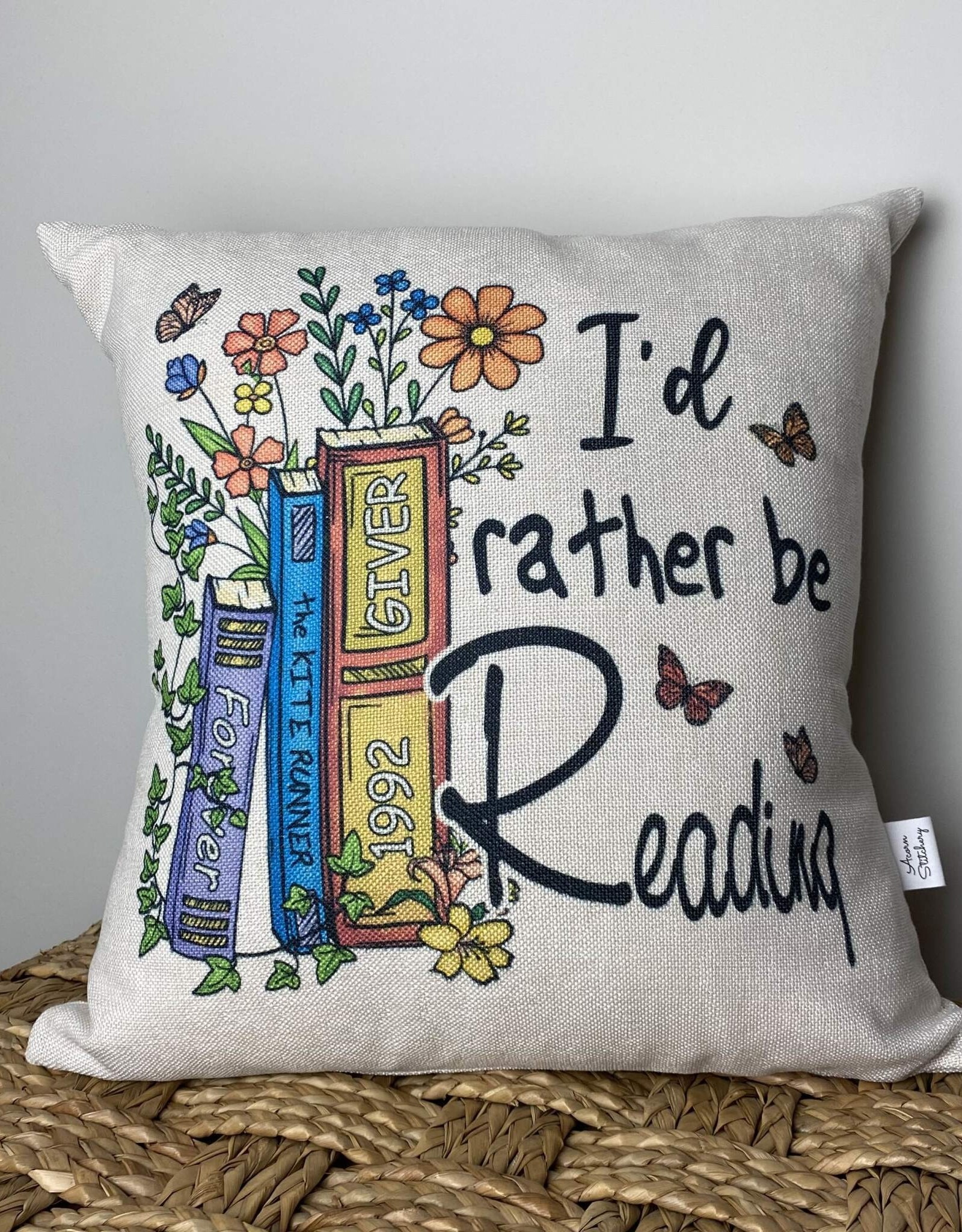 I'd Rather Be Reading Pillow