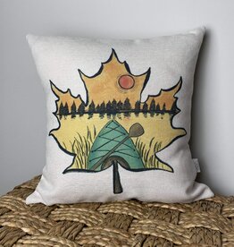 Maple Leaf w/Canoe Pillow