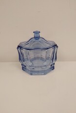 Vintage Indiana Glass Concord Pastel Blue Candy Dish w/ lid