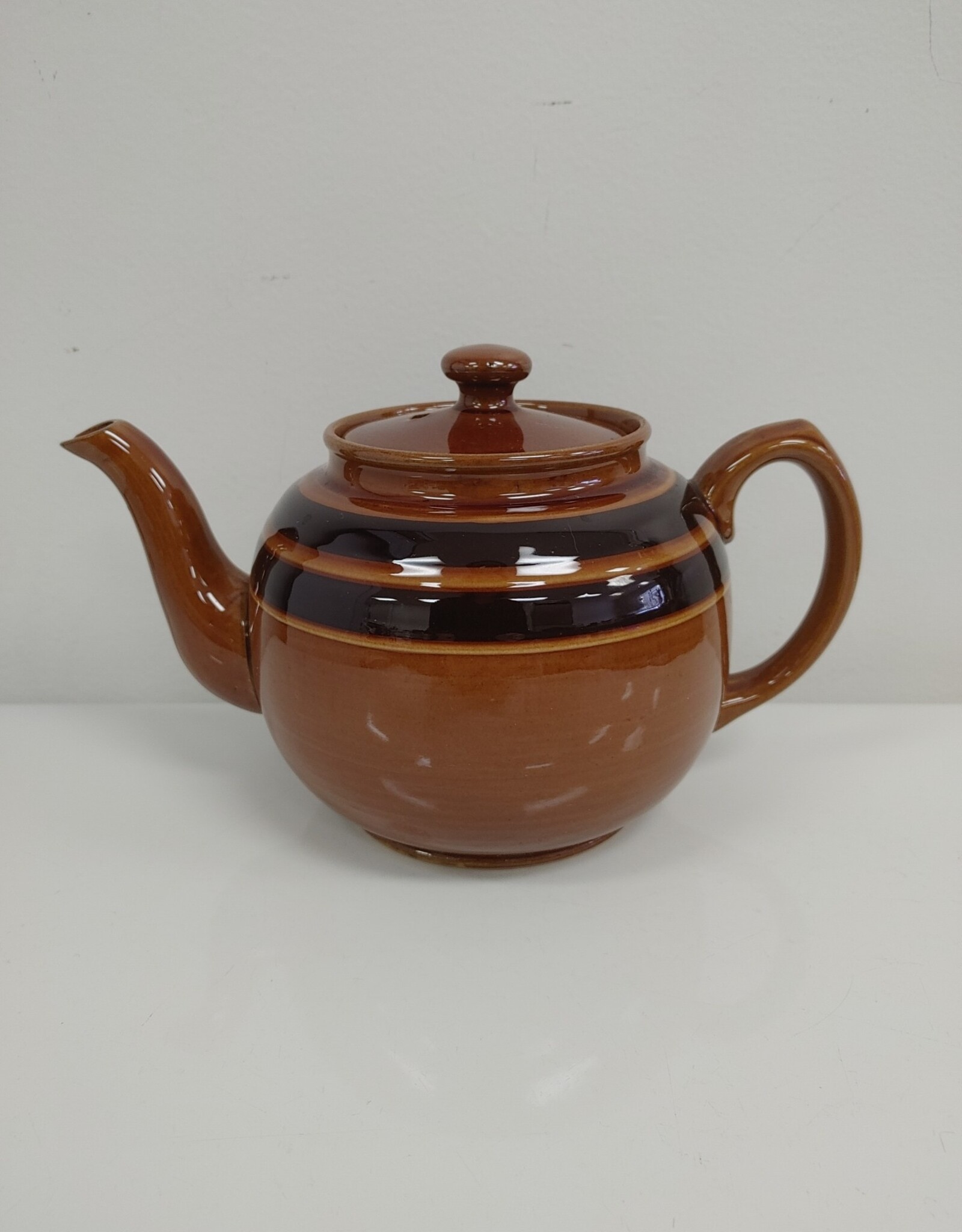 Vintage Sadler Brown Striped Teapot - England
