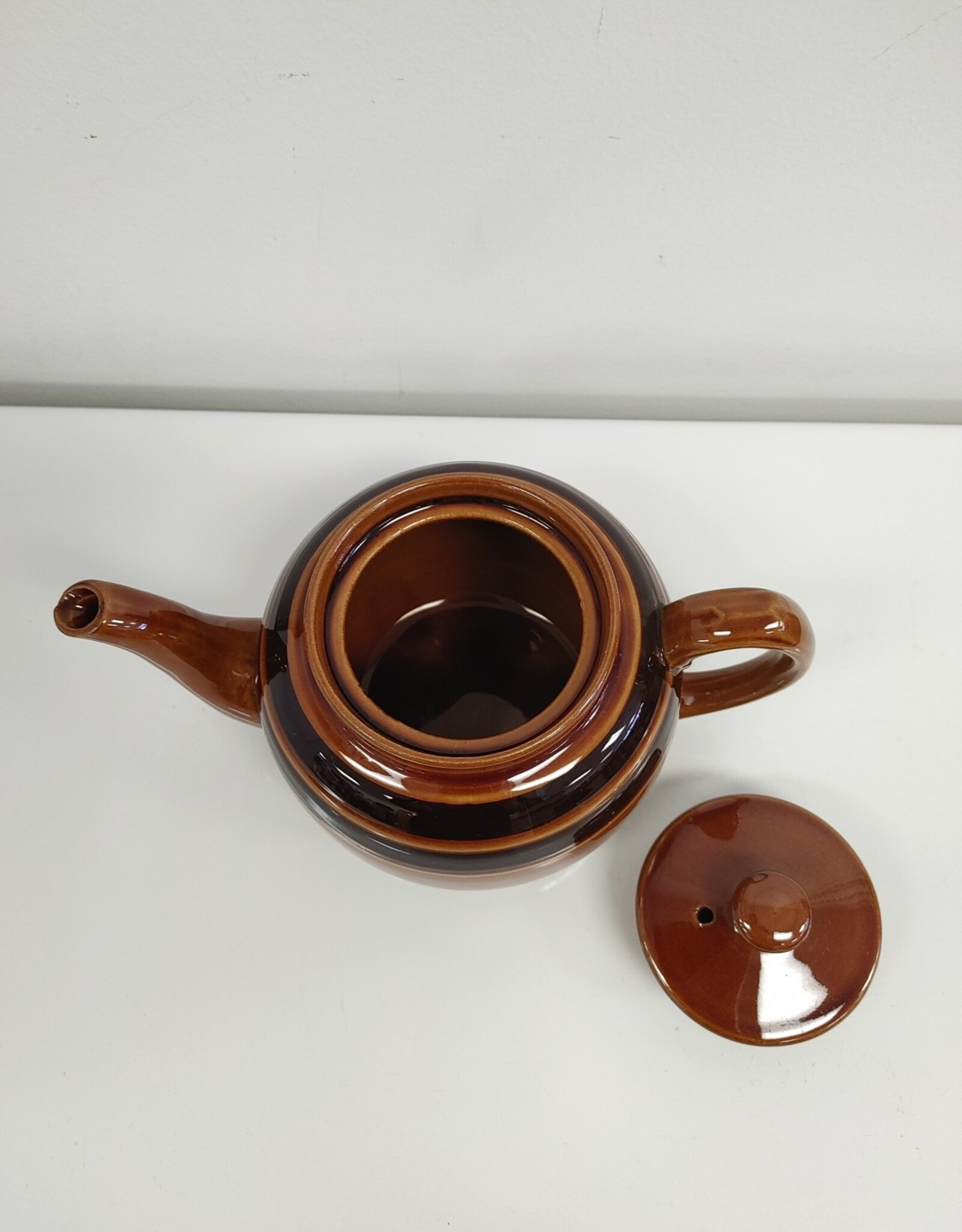 Vintage Sadler Brown Striped Teapot - England