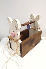 Bunny Box w/dowel handle - 12" long