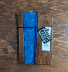 12" Wood & Epoxy Charcuterie Board - Blue