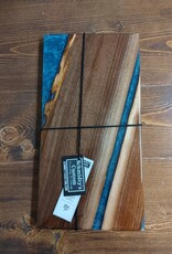 18" Wood & Epoxy Charcuterie Board - Blue
