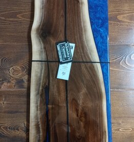 22" Wood & Epoxy Charcuterie Board - Blue
