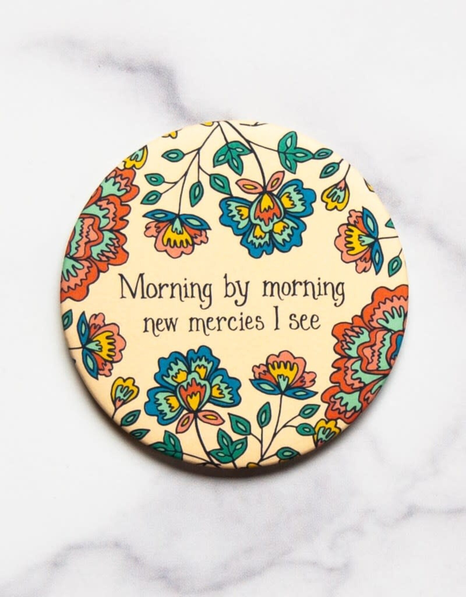 Morning By Morning Round Magnet