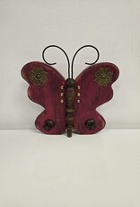 Whimsical Wooden Butterfly - fuschia