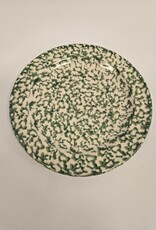 Roseville Pottery Green Spongeware 7.5" Dessert Plate