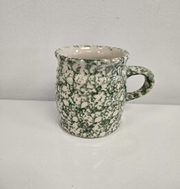 Roseville Pottery Green Spongeware  Mug