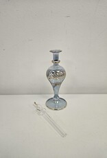 Egyptian Glass Perfume Bottle w gold trim - 6.5"