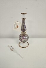 Egyptian Glass Perfume Bottle w/24K gold trim - 9"