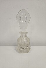 LE Smith Glass Beaded Medallion Perfume Bottle w stopper - 7"