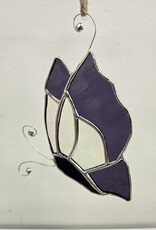 Stained Glass Butterfly Suncatcher - purple