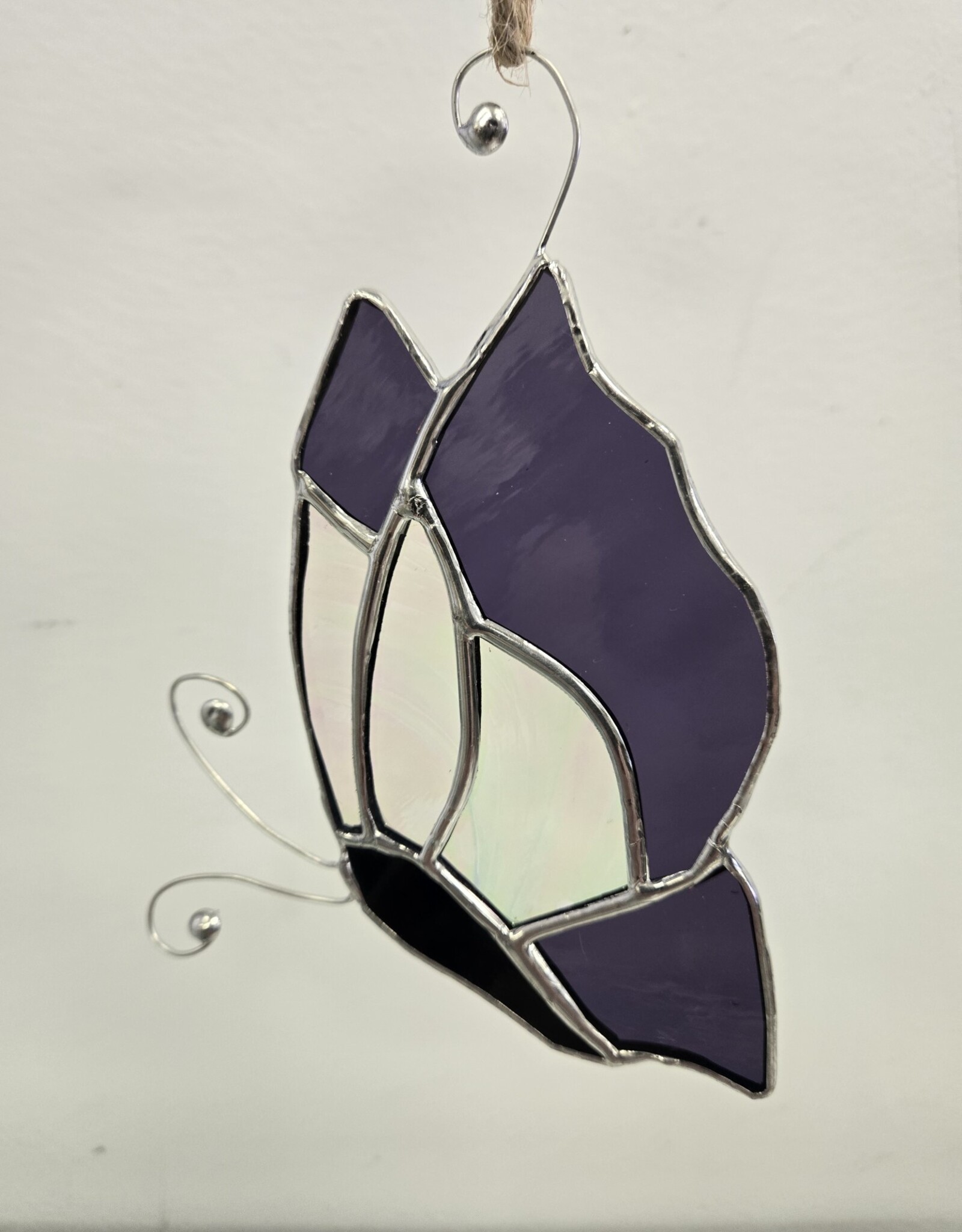 Stained Glass Butterfly Suncatcher - purple