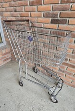 Vintage Galvanized Steel Grocery Shopping Cart