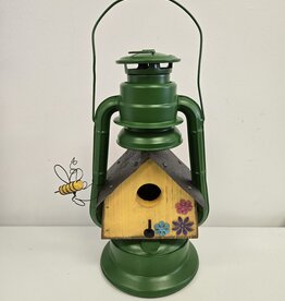Lantern Birdhouse - green & yellow