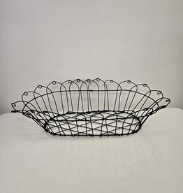 Vintage Wire Oval Basket