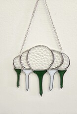 Stained Glass Golf Ball Tees (5) Suncatcher