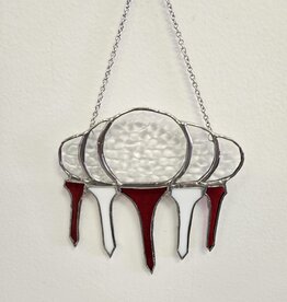 Stained Glass Golf Ball Tees (5) Suncatcher