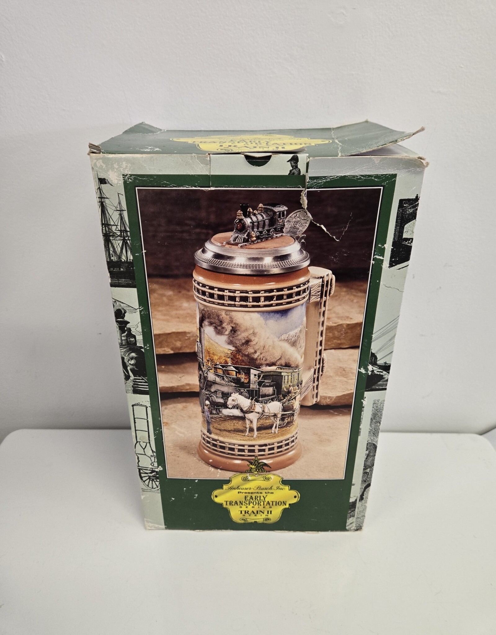 1998 Anheuser Busch Early Transportation Series Train II Stein w/box