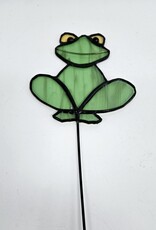 Stained Glass Frog Plant Stake