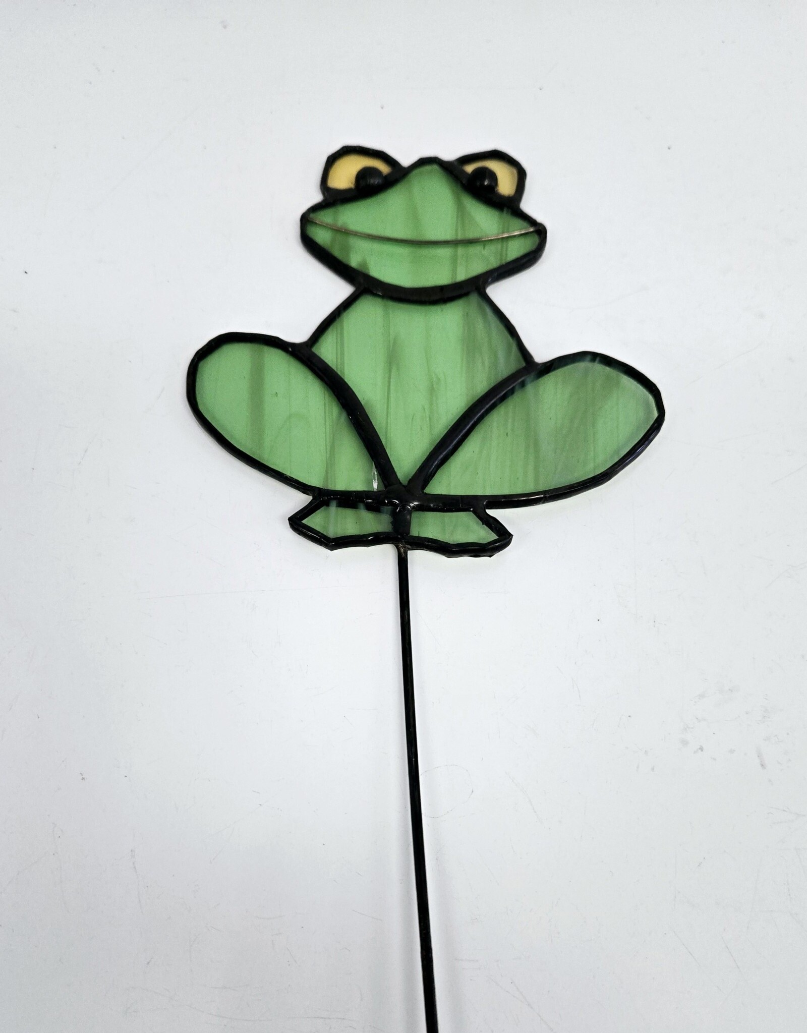 Stained Glass Frog Plant Stake