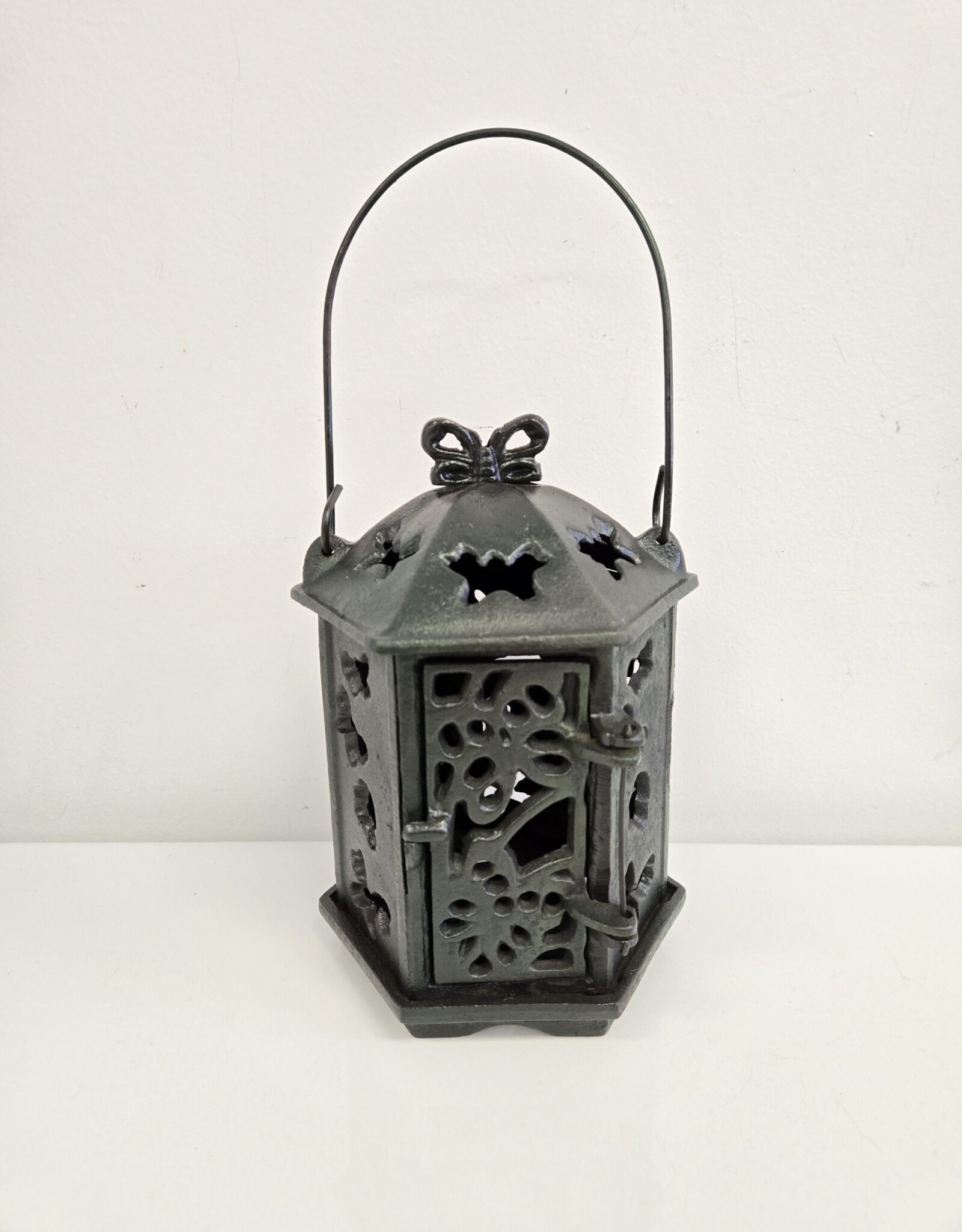 Vintage Cast Iron Butterfly Lantern