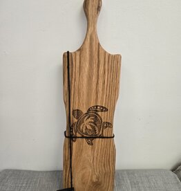 22" Red Oak Engraved Board - Turtle