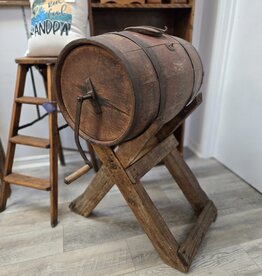 Antique Barrel Butter Churn w/ Stand