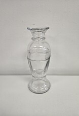 Vintage Clear Glass Vase -  7.5"
