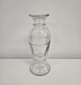 Vintage Clear Glass Vase -  7.5"