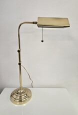 Vintage Brass Metal Adjustable Pole Pharmacy Desk Lamp