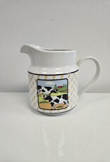 Vintage Country Seasons Cow Pitcher - Japan