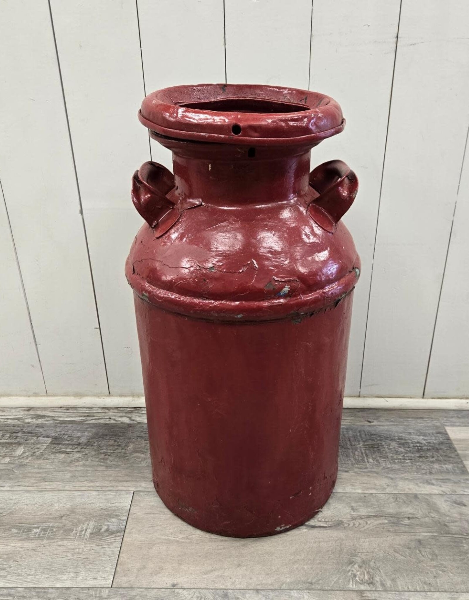 Vintage Red Milk Can