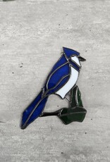 Stained Glass Blue Jay Suncatcher