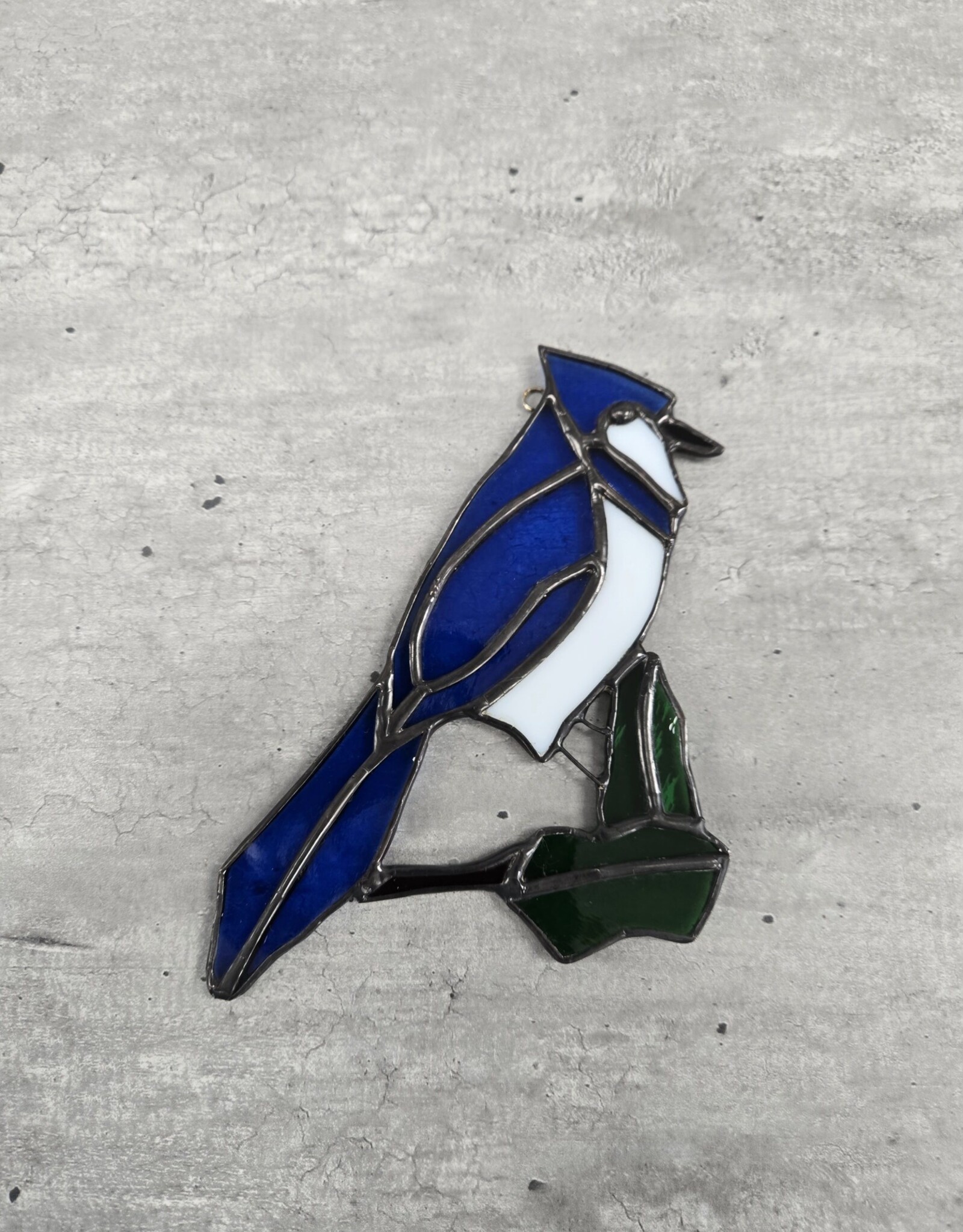 Stained Glass Blue Jay Suncatcher