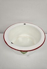 Vintage White GSW Chamber Pot - red trim