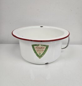 Vintage White GSW Chamber Pot - red trim