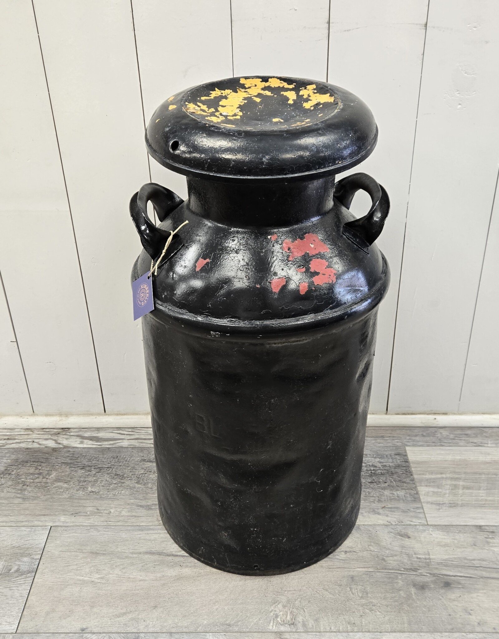 Vintage Black Milk Can