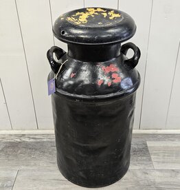 Vintage Black Milk Can