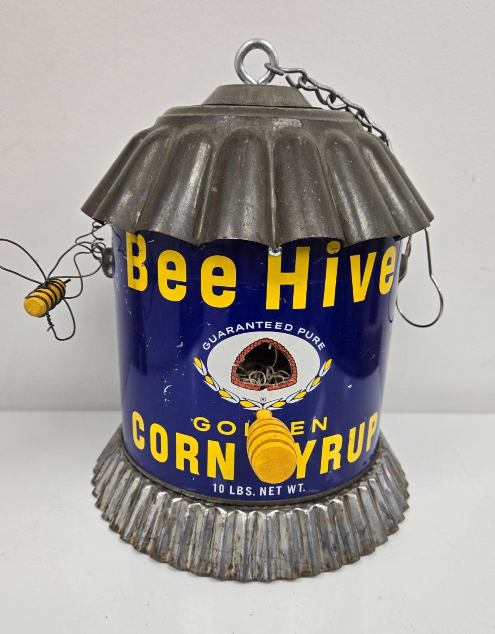 Large Bee Hive Corn Syrup Birdhouse