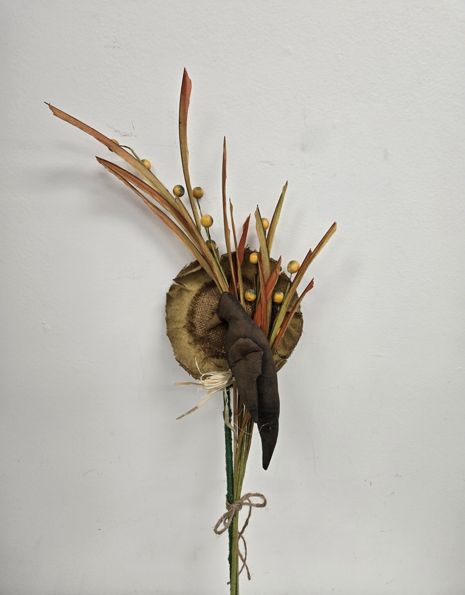 Small Primitive Crow w/Sunflower