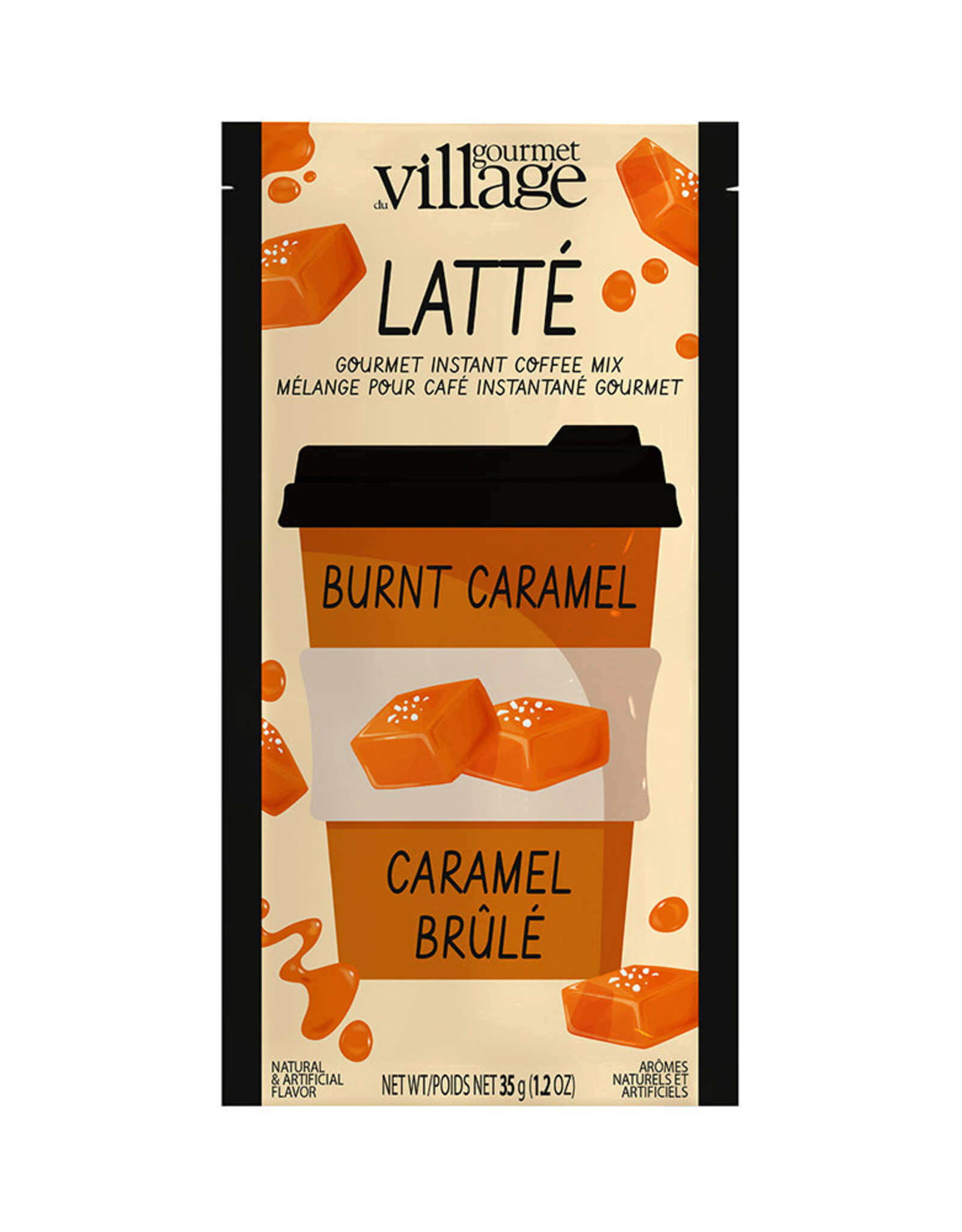 Gourmet Village Instant Coffee - Burnt Caramel Latte