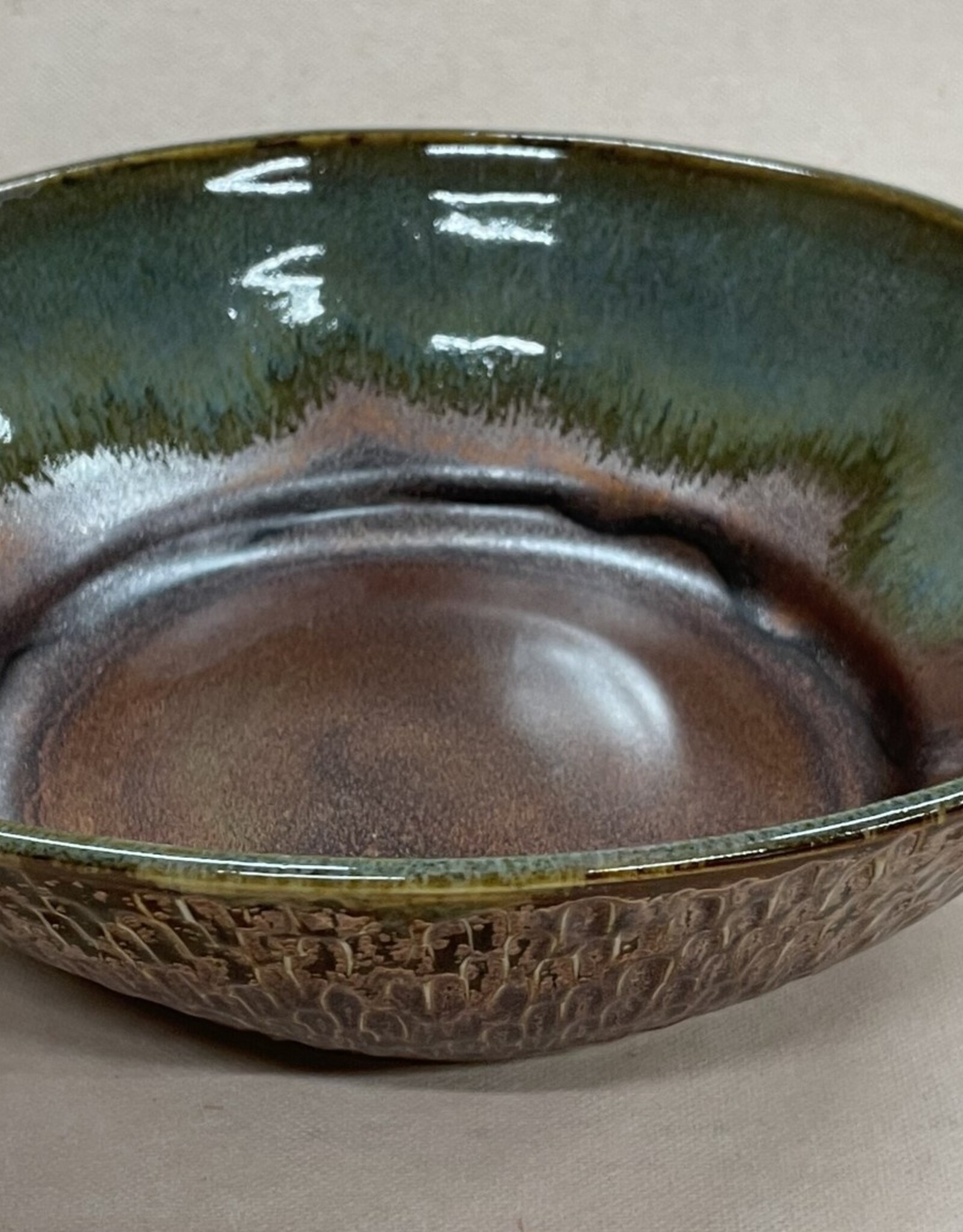 Pottery By Jackie Pottery By Jackie - Medium Shallow Bowl (copper w/drippy rim)