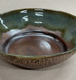 Pottery By Jackie Pottery By Jackie - Medium Shallow Bowl (copper w/drippy rim)