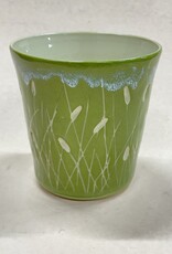 Pottery By Jackie Pottery By Jackie - Medium Vase (chartreuse, carved)