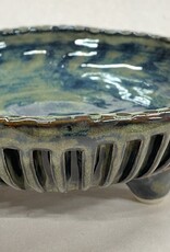 Pottery By Jackie Pottery By Jackie - Pinch Bowl (carved, footed w/spoon)